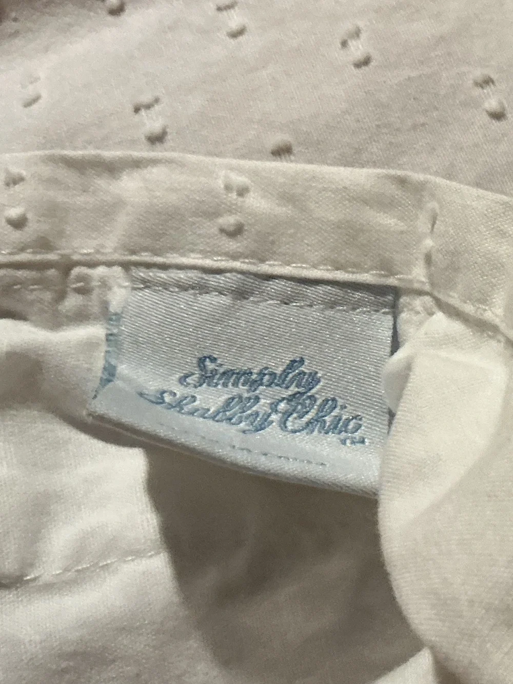Simply Shabby Chic Crisp White Dotted Swiss Panel